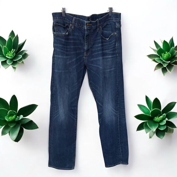 J. Crew 33x30 Dark Blue Men's Straight Jeans flex - Picture 1 of 6
